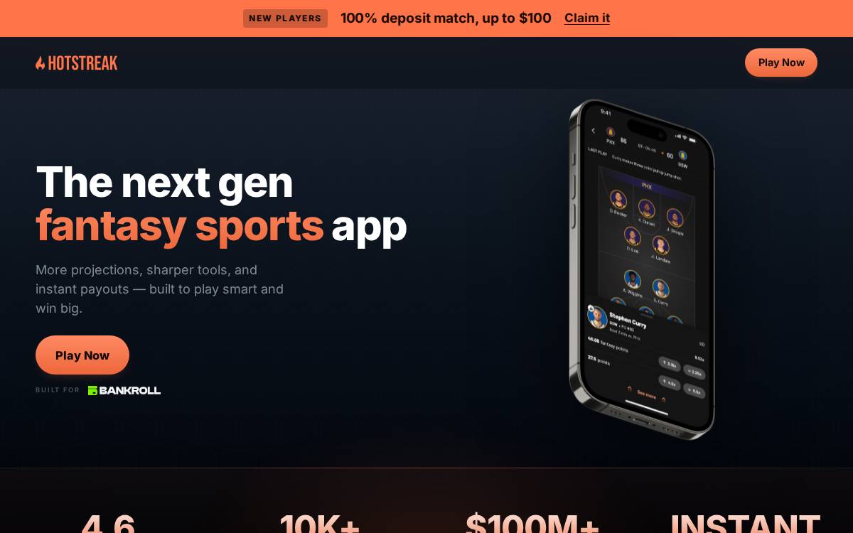 HotStreak website preview