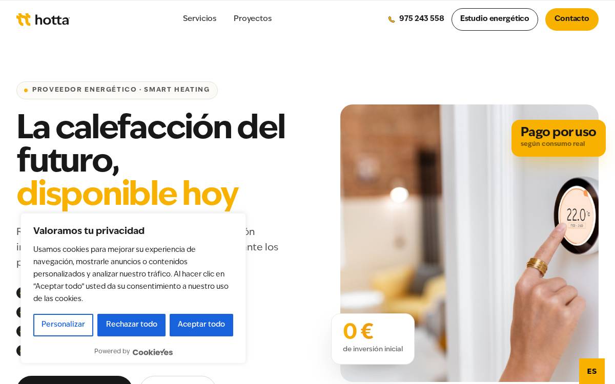 Hotta website preview