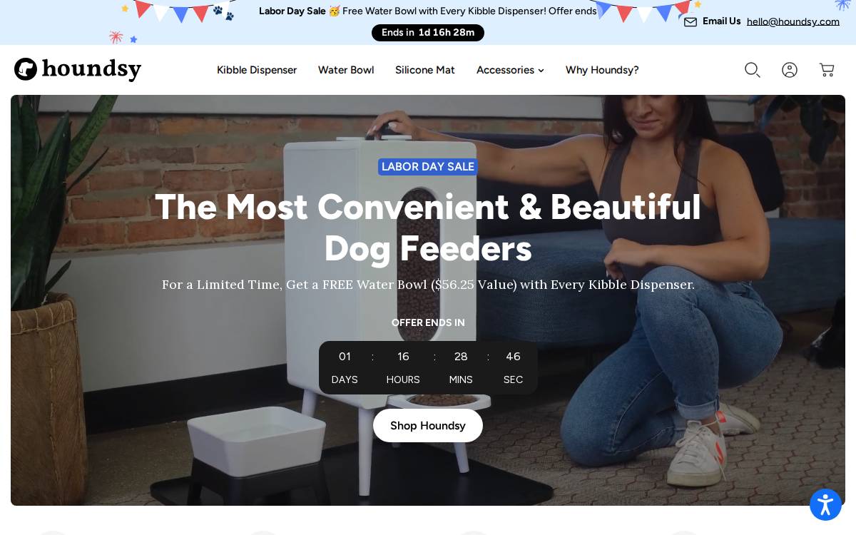 Houndsy website preview