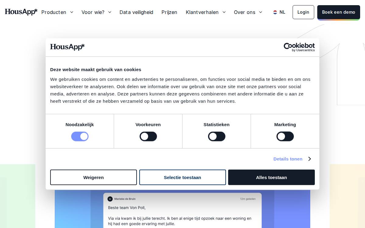 HousApp website preview