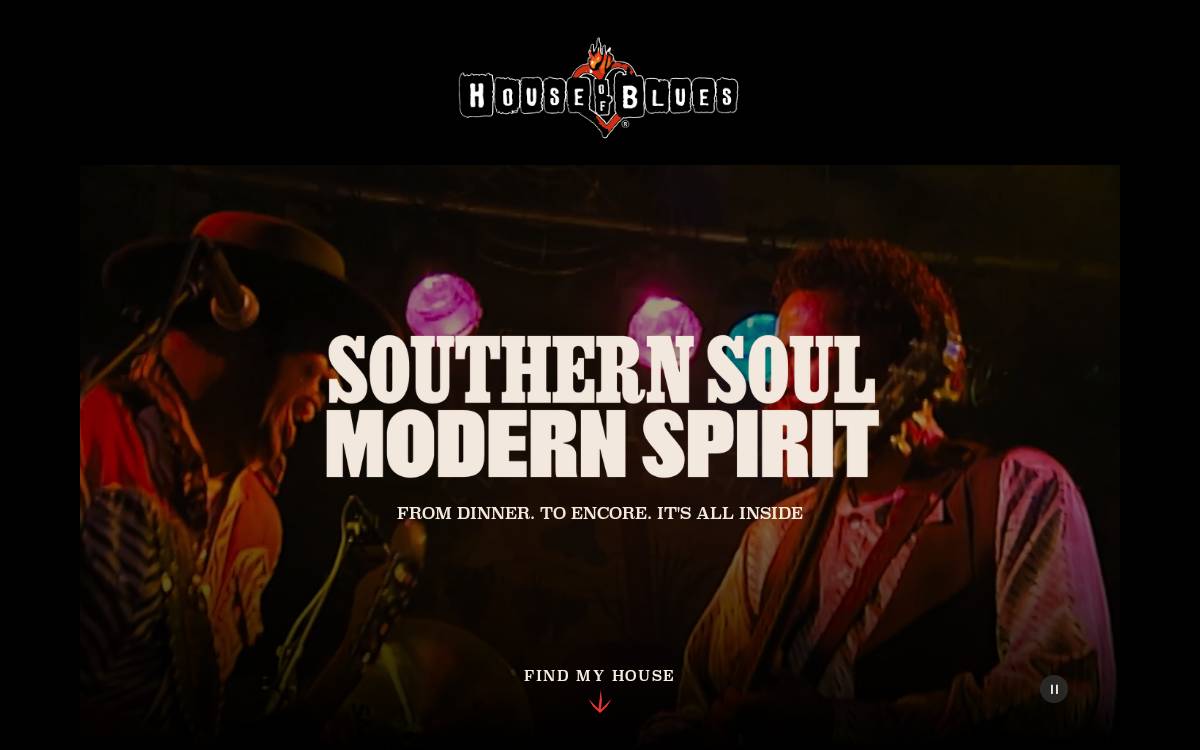 House of Blues website preview
