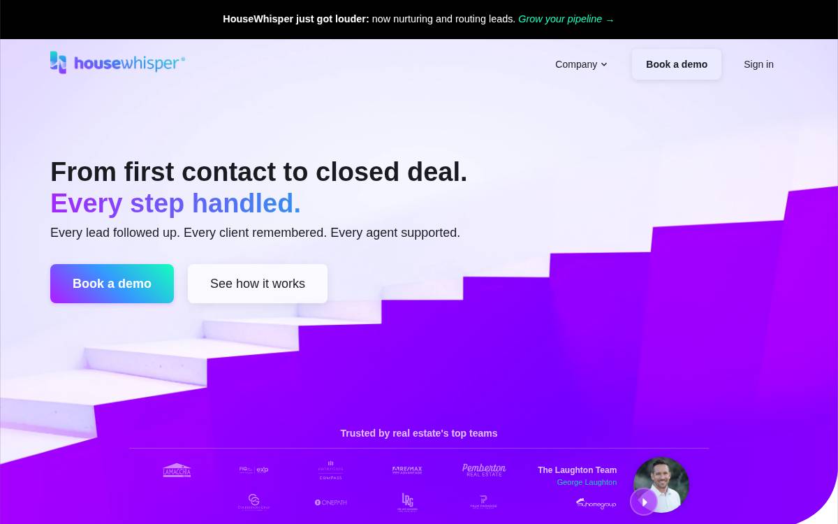 House Whisper website preview