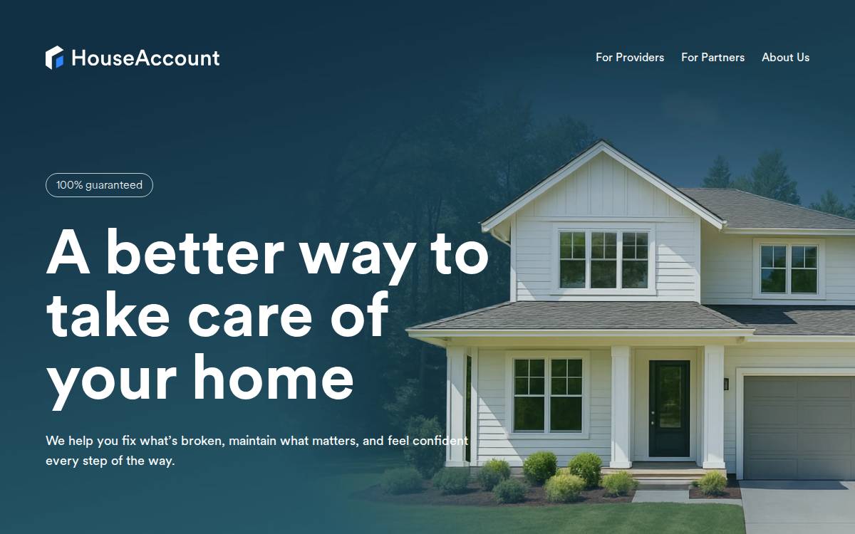 Houseaccount website preview