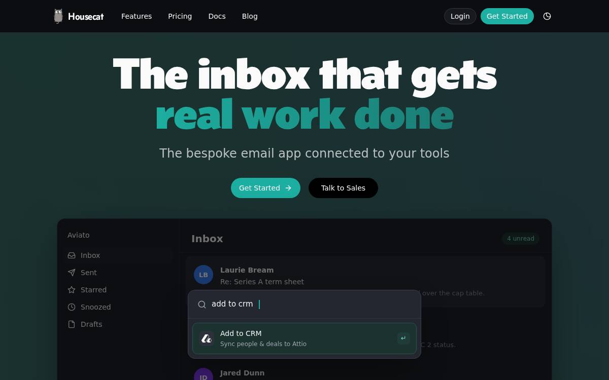 Housecat website preview