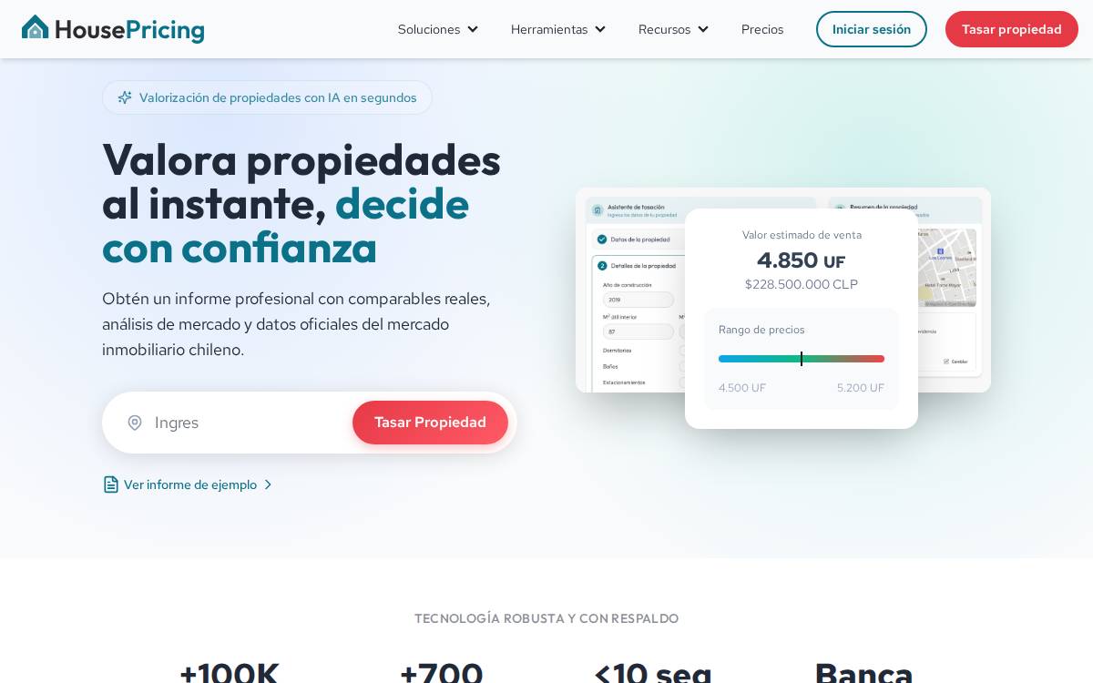 Housepricing website preview
