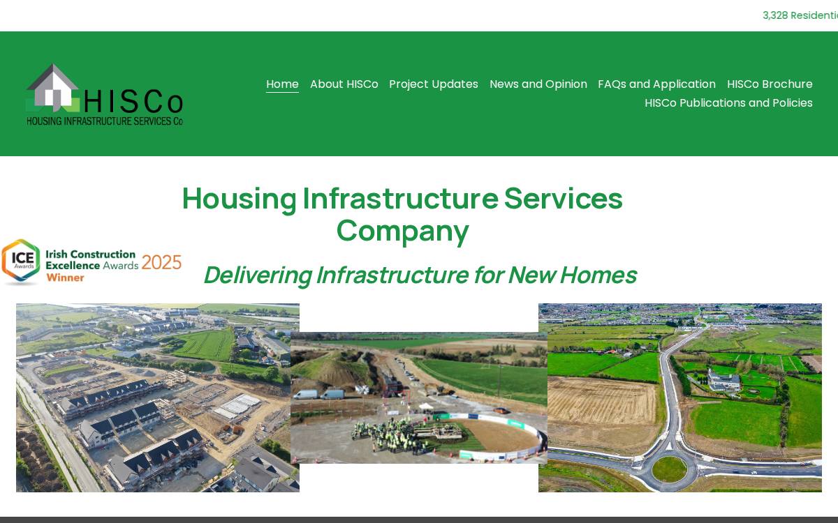 Housing Infrastructure Services Company DAC (HISCo) website preview