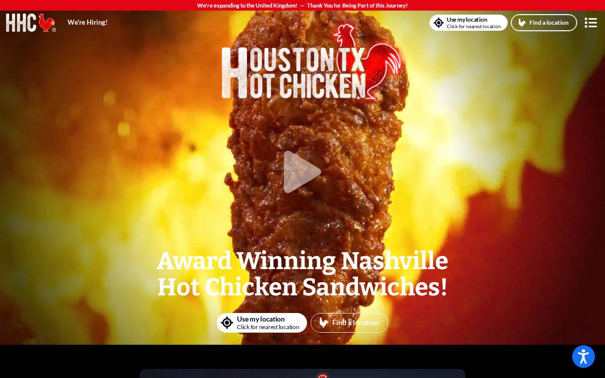 Houston TX Hot Chicken website preview
