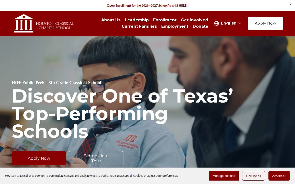 Houstonclassical website preview