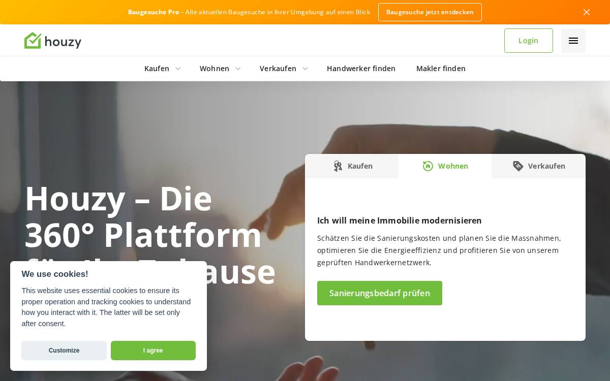 Houzy website preview