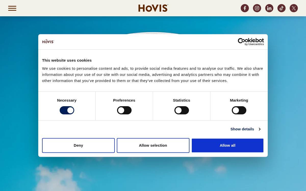 Hovis website preview