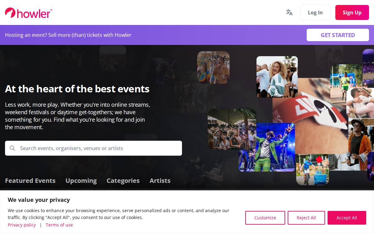 Howler website preview