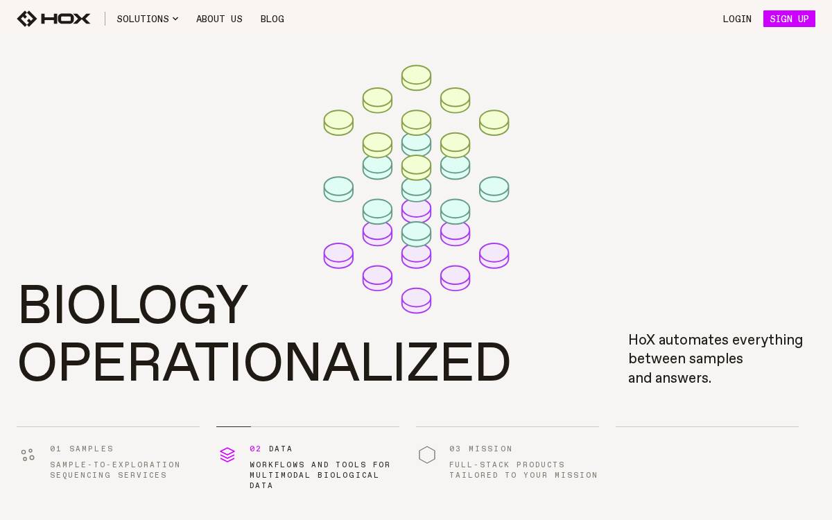 Hox website preview