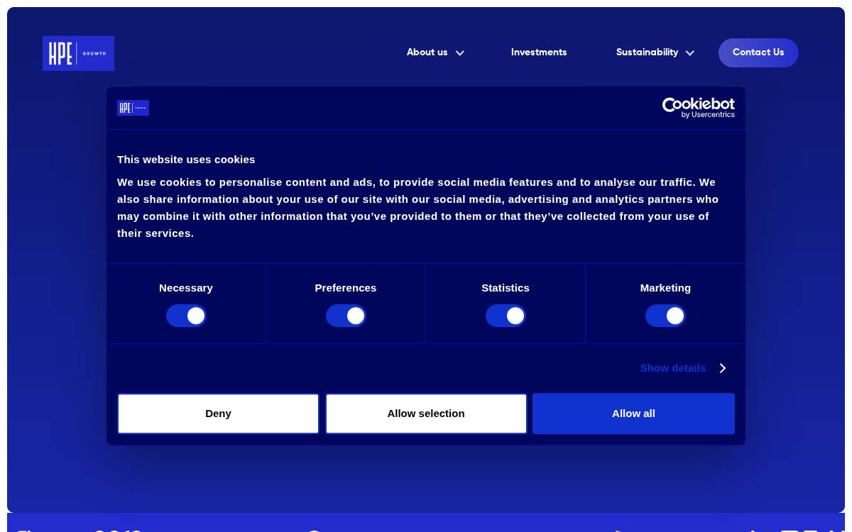 HPE Growth website preview