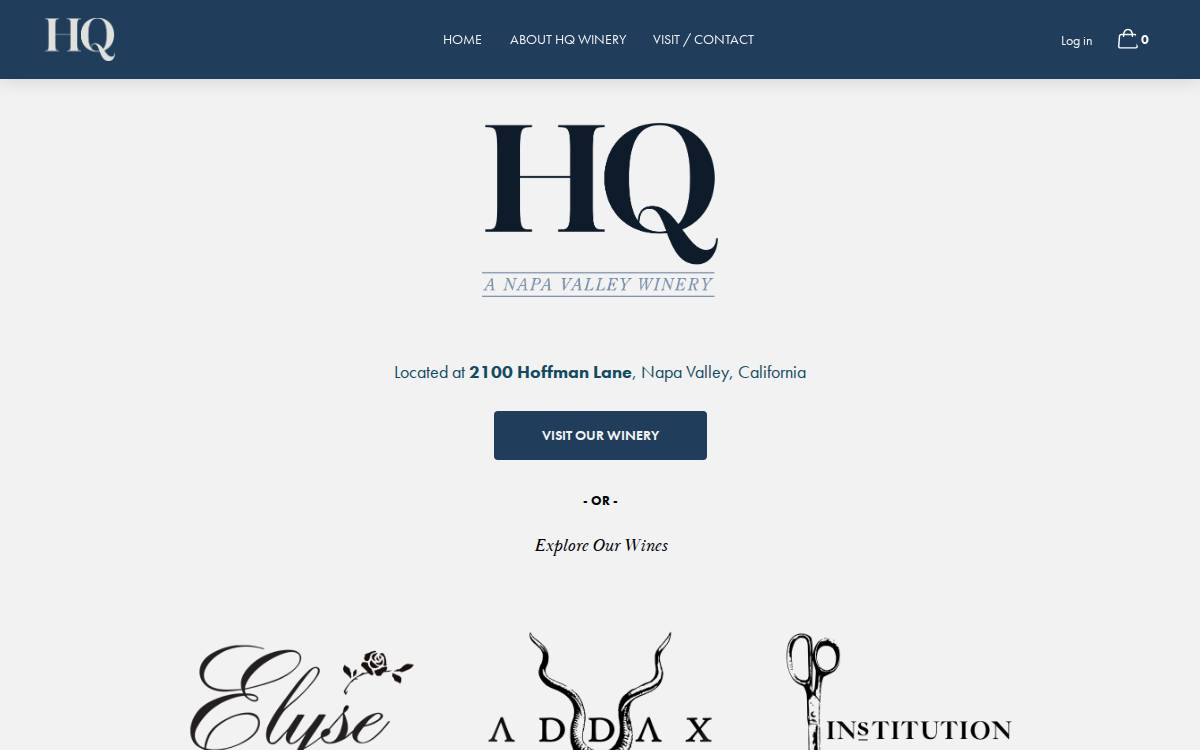 HQ Winery website preview