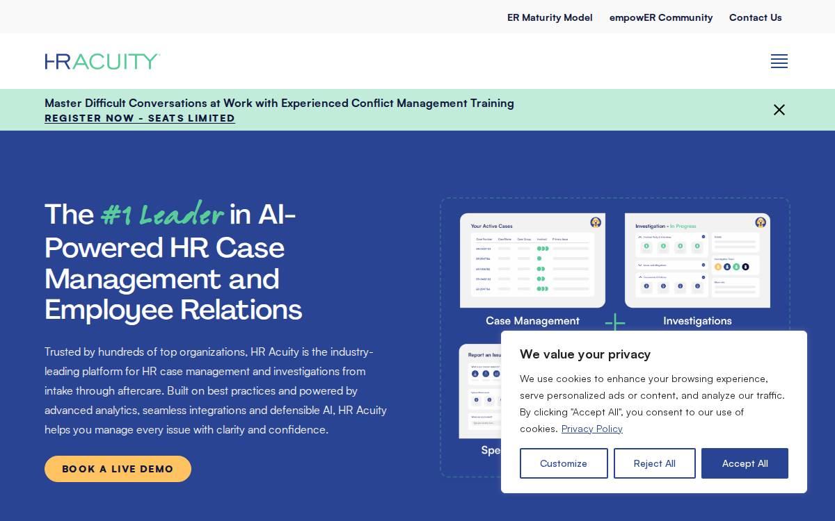 HR Acuity website preview