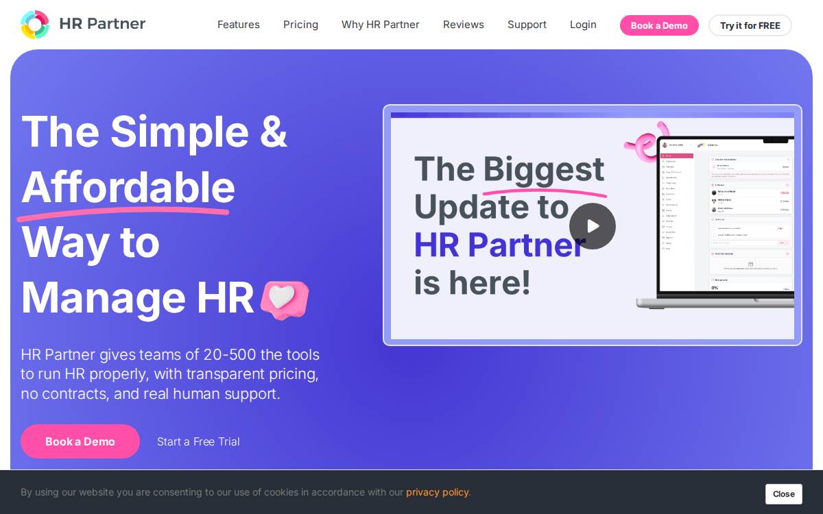 HR Partner website preview