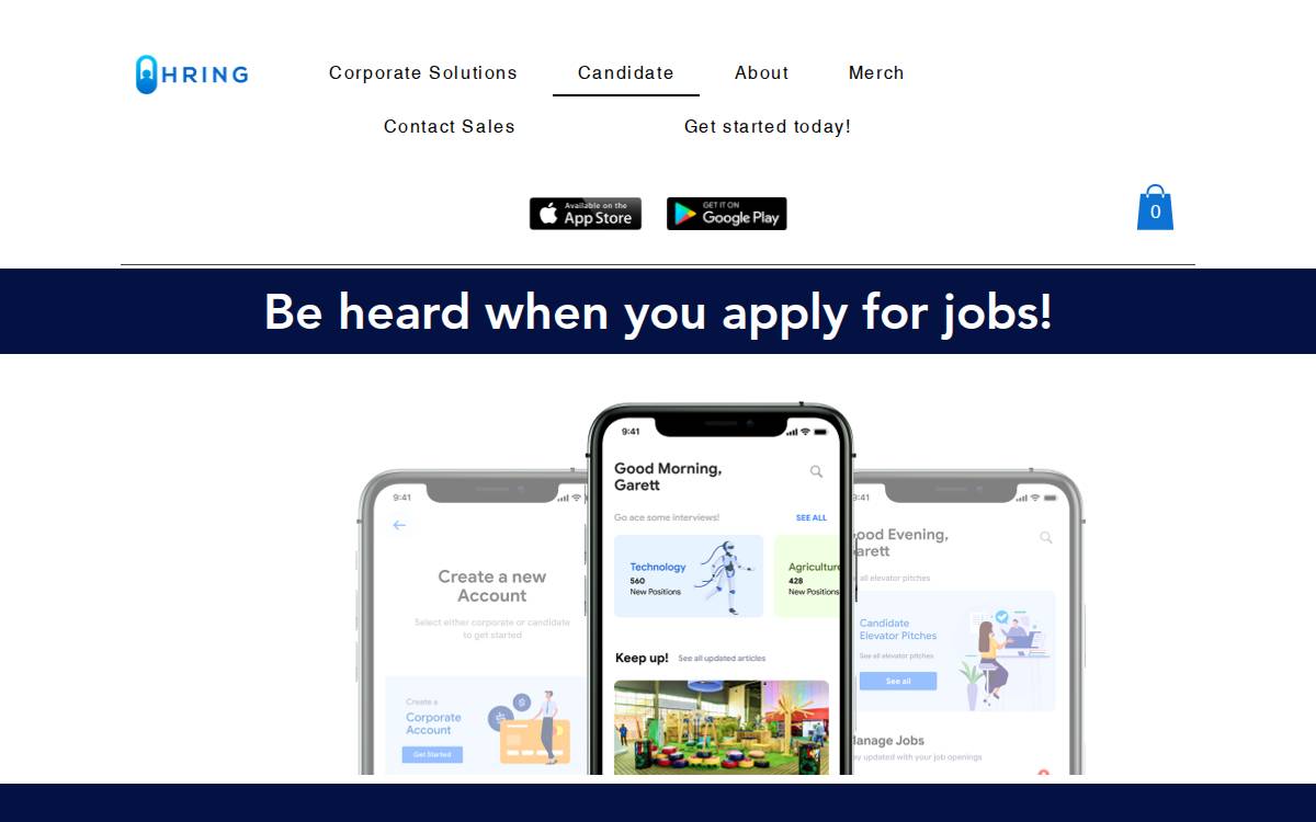 HRing website preview