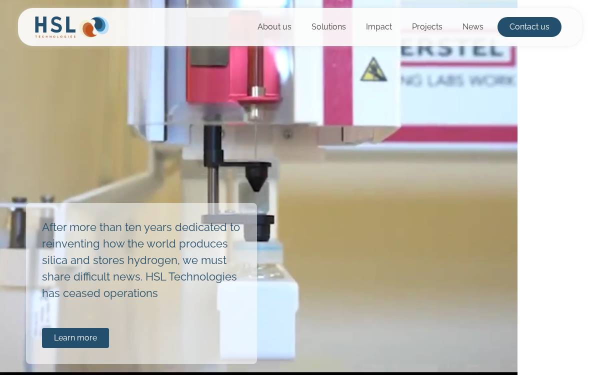 HSL Technologies website preview
