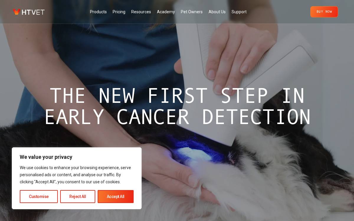 HT VET website preview
