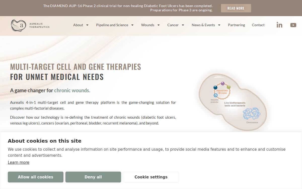 Aurealistherapeutics website preview