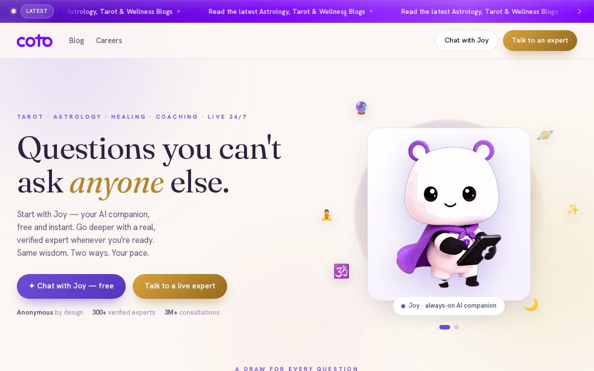 Coto website preview