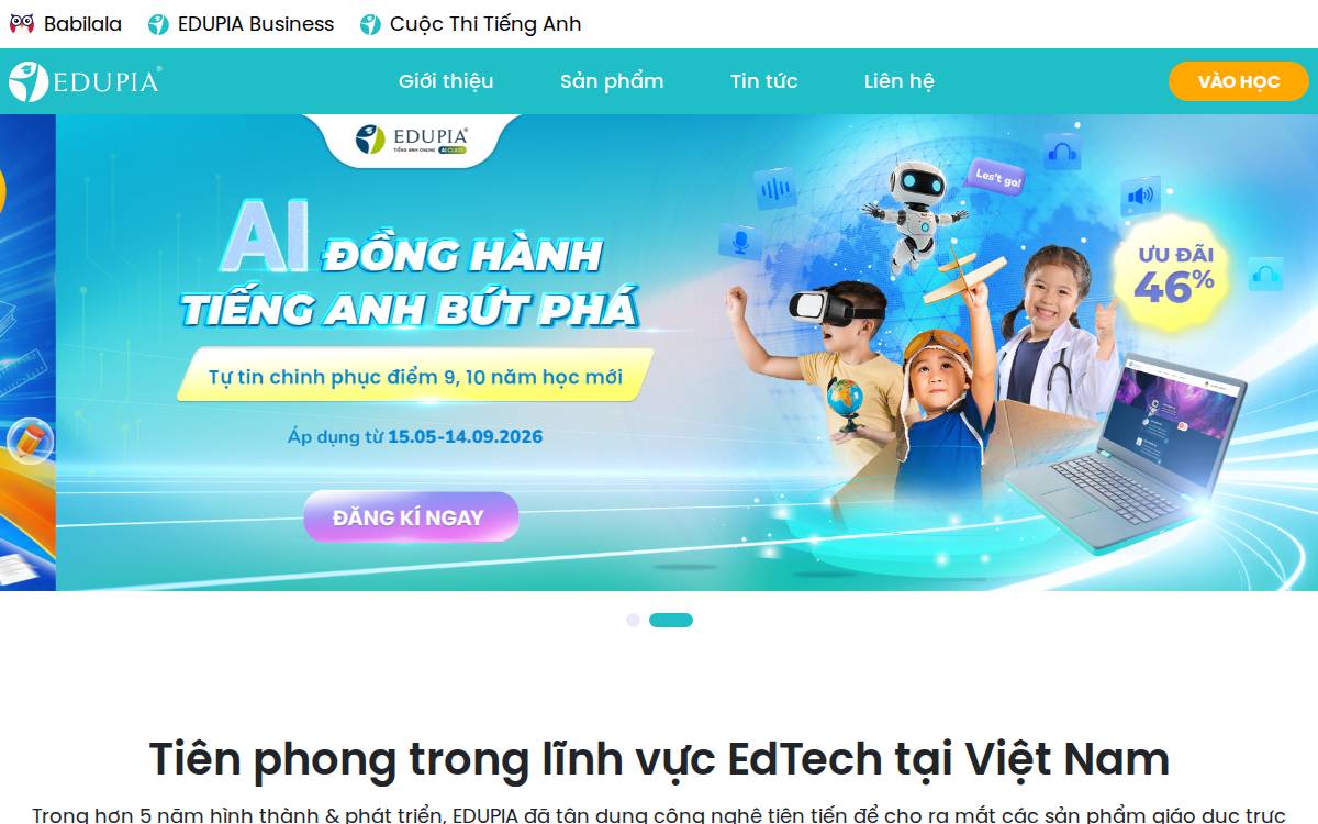Edupia website preview