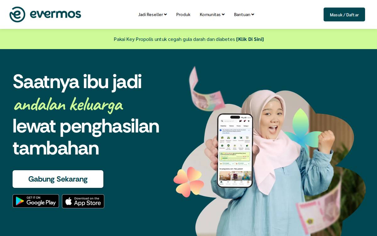 Evermos website preview