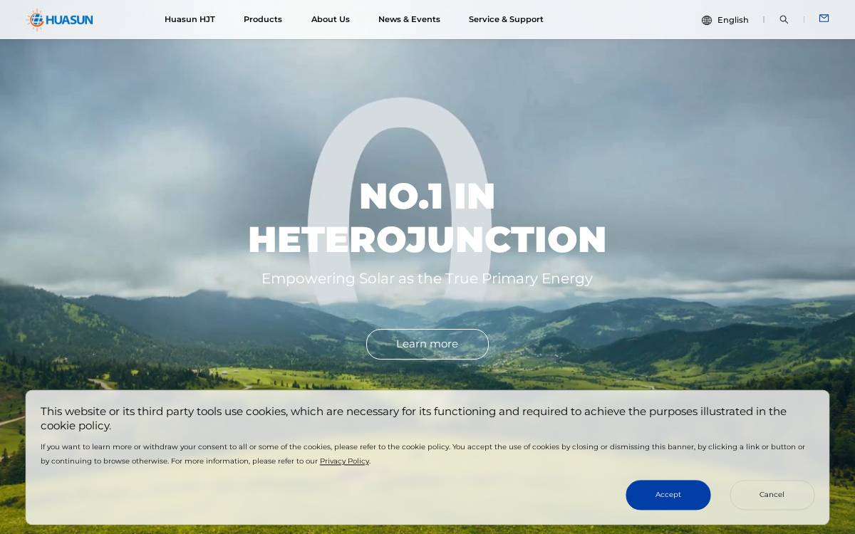 Huasunsolar website preview