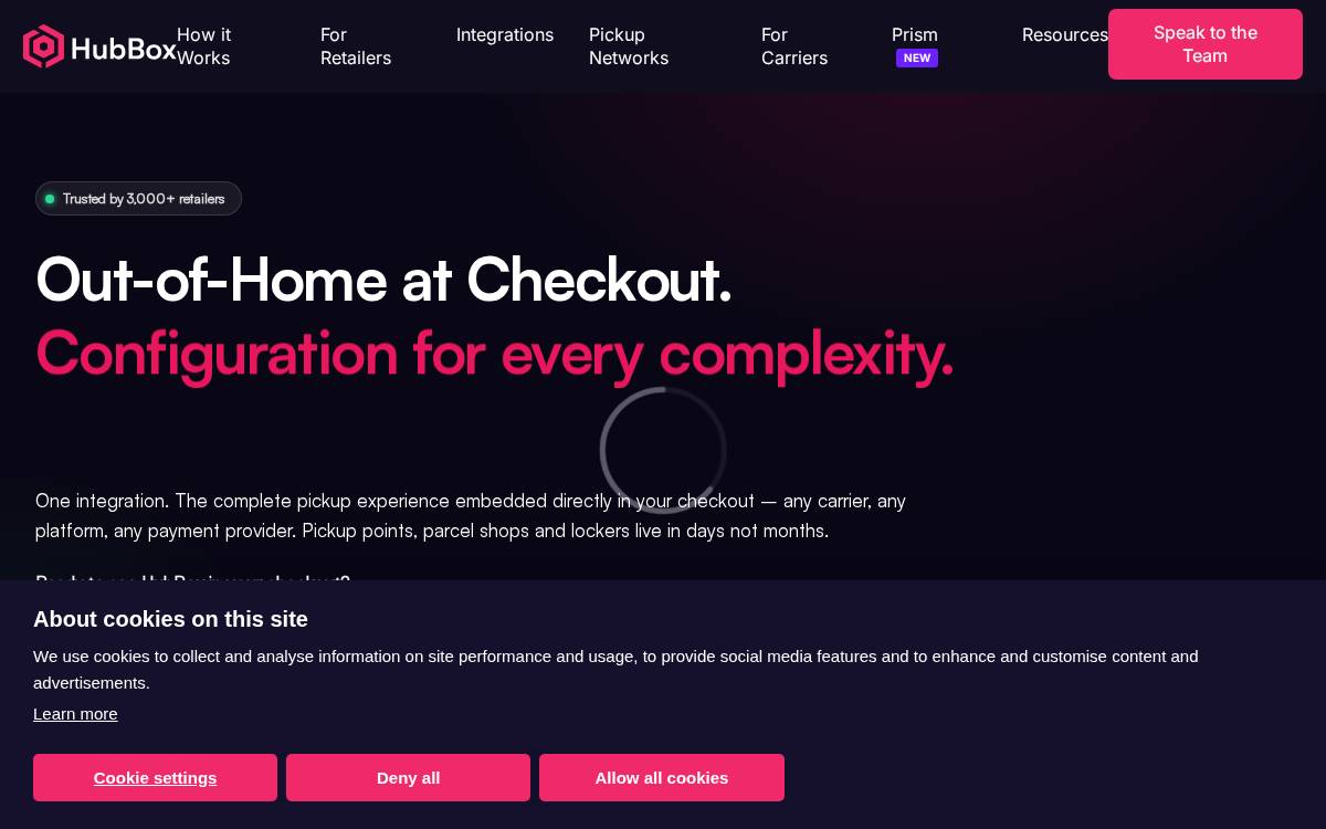 HubBox website preview