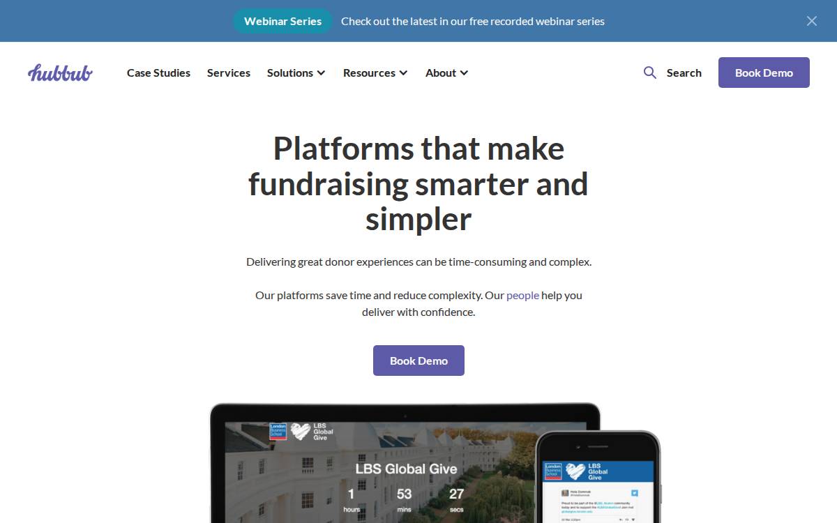 hubbub website preview