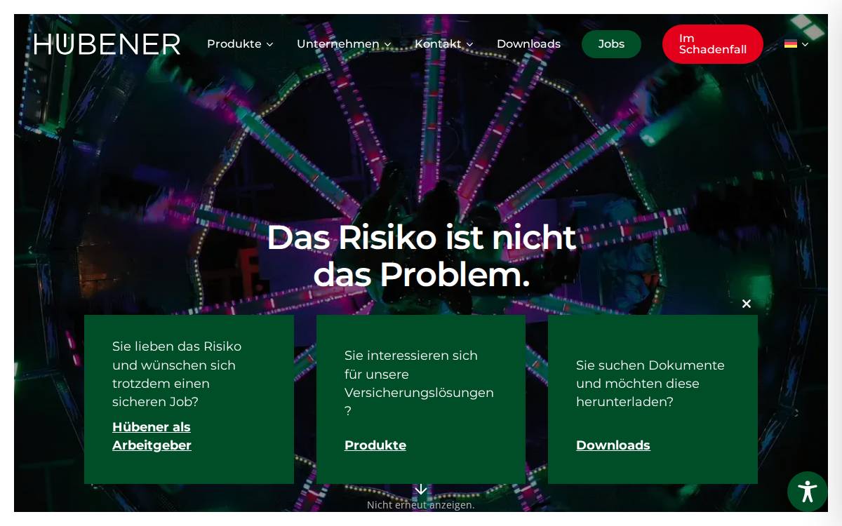 Hübener Versicherungs-AG website preview