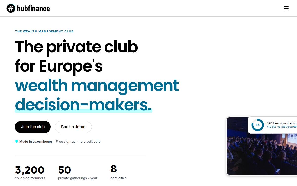 Hubfinance website preview