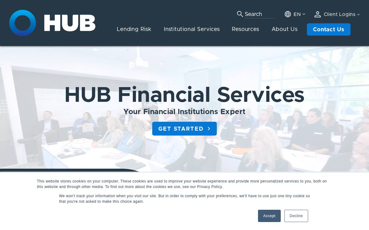 Hubfinservices website preview