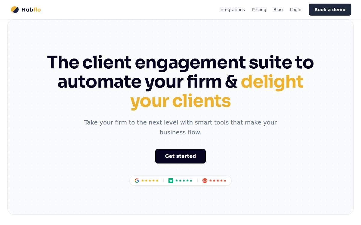 HubFlo website preview