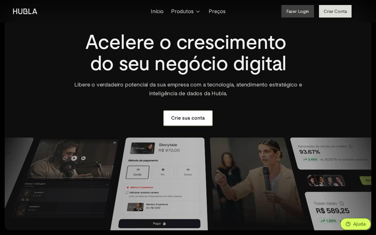 Hubla website preview