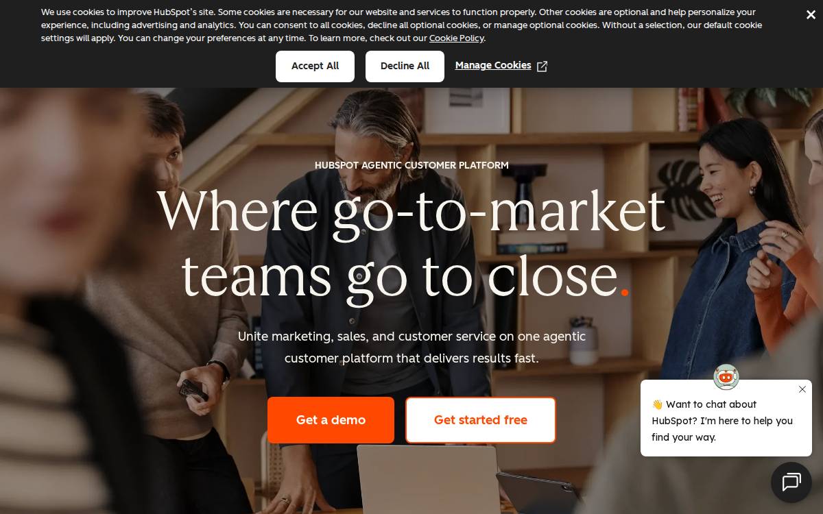 HubSpot website preview