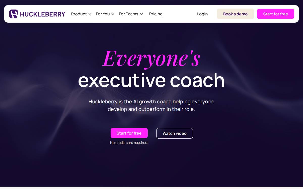 Huckleberry website preview