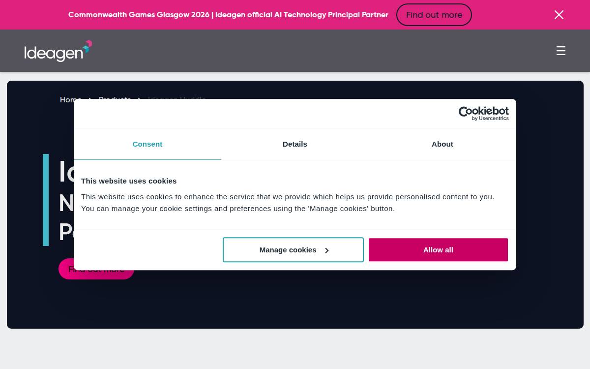 Huddle website preview