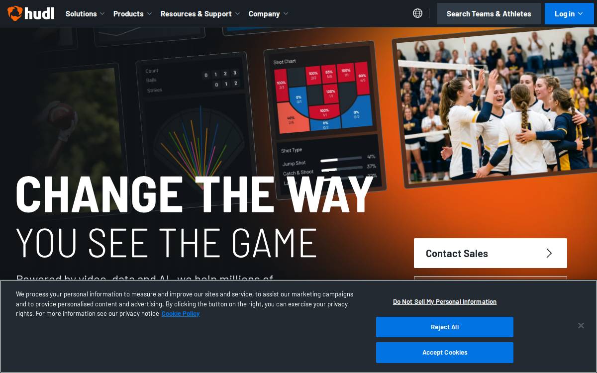 Hudl's Website website preview