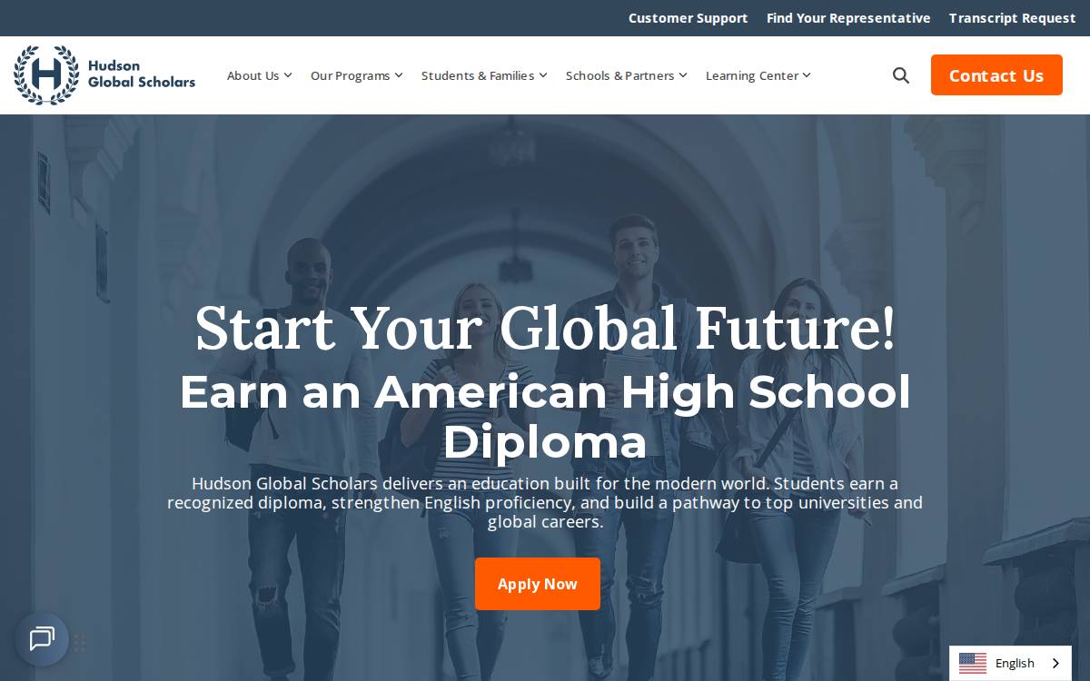 Hudson Global Scholars website preview