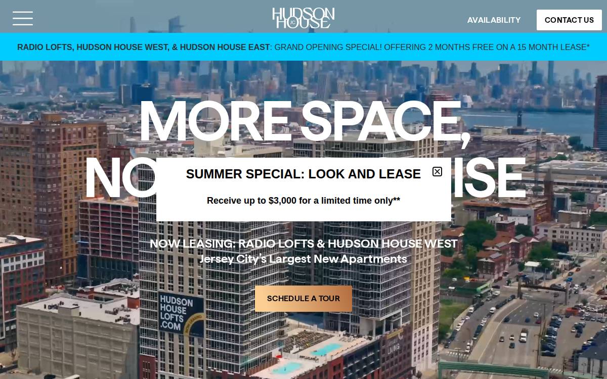 Hudson House website preview
