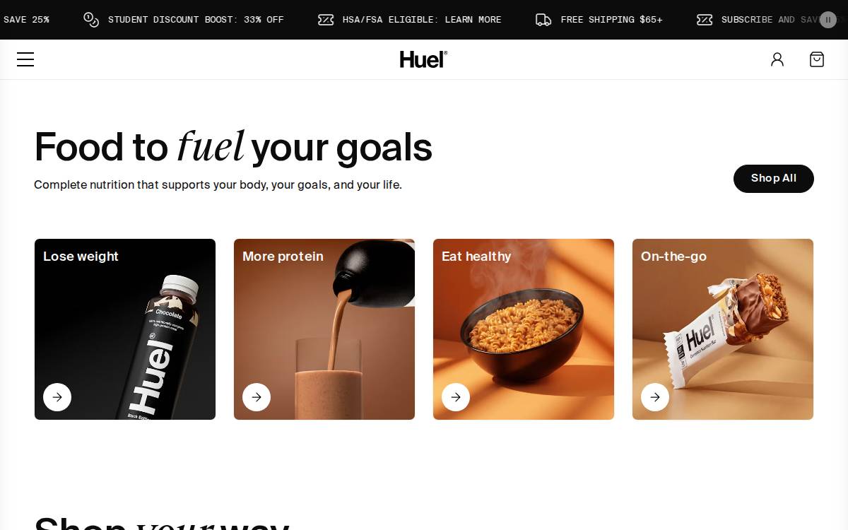 Huel website preview