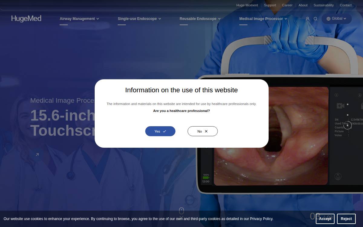 Hugemed website preview