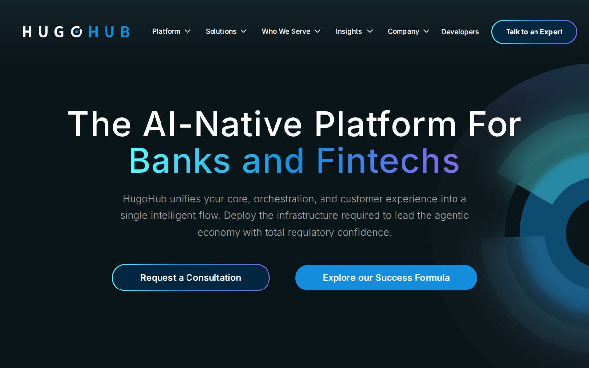 Hugohub website preview