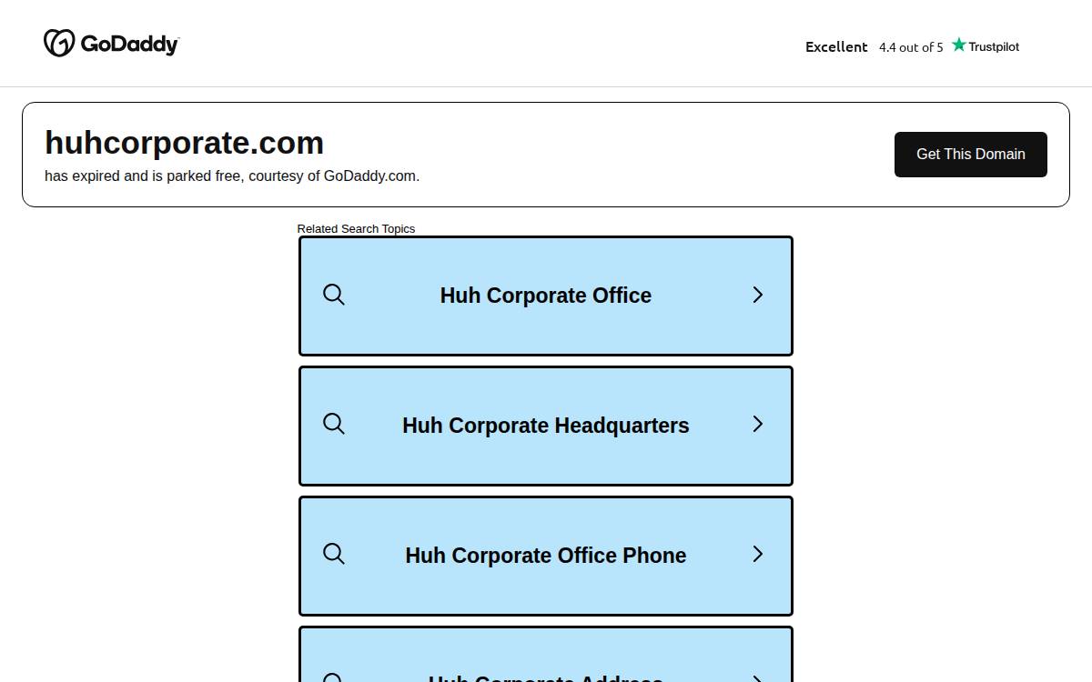 Huhcorporate website preview