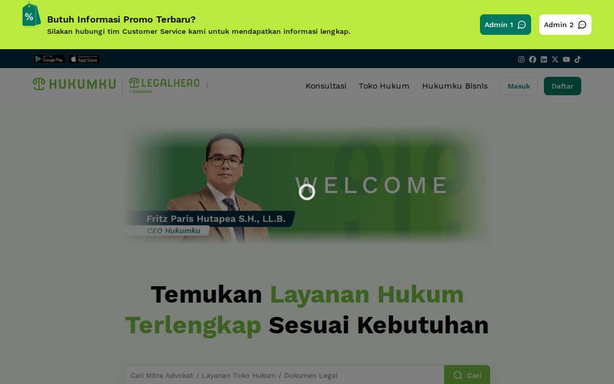 Hukumku website preview