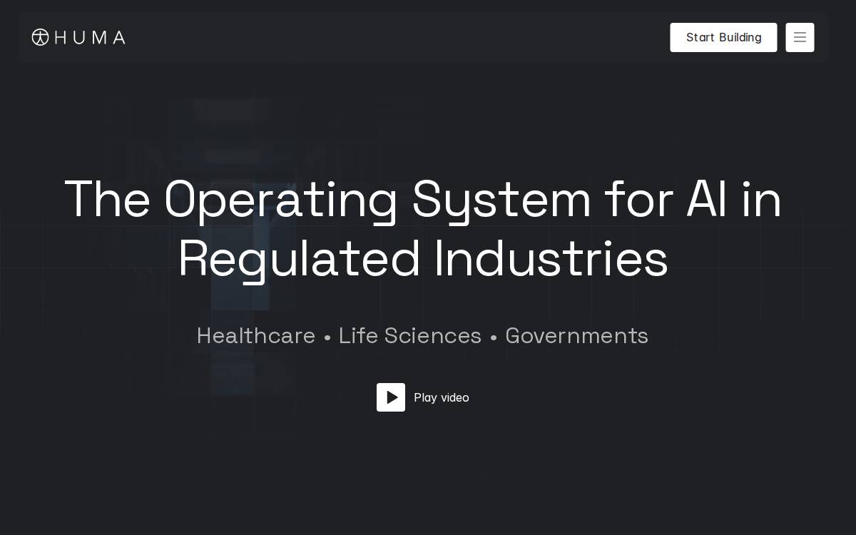 Huma Therapeutics website preview