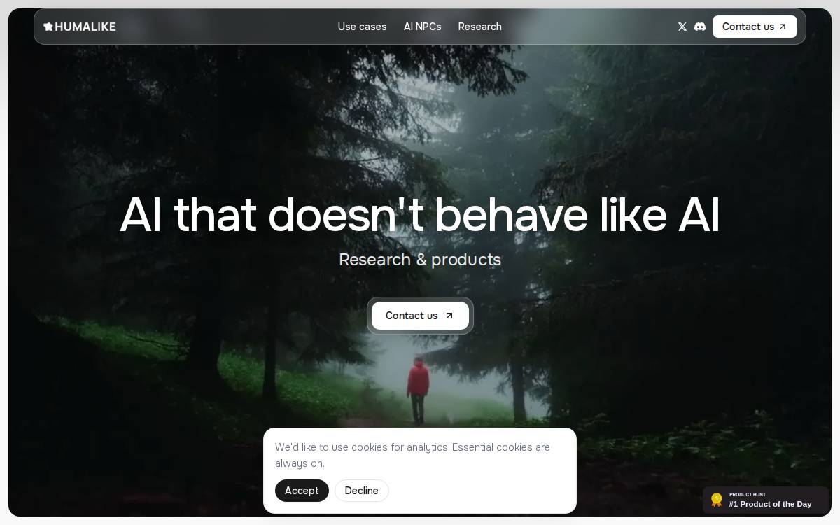 Humalike website preview