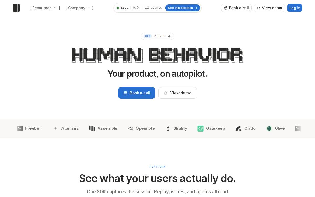 Human Behavior website preview