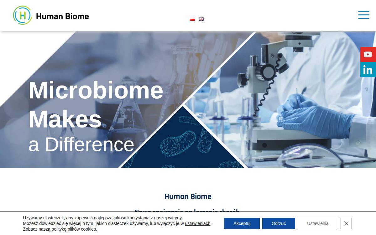 Human Biome website preview